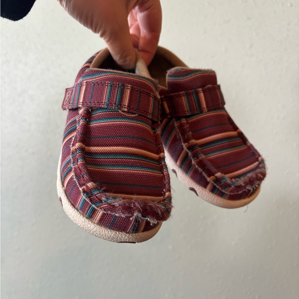 Aztec Striped Kids Shoes/ Twisted X girls Driving Mocs